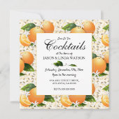Sinaasappels Citrus Fruits Floral Cocktail Party I Kaart (Voorkant)
