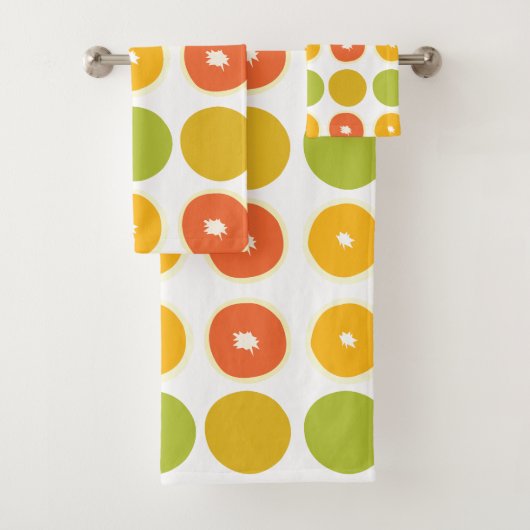 Sinaasappels Citrus Fruits Food Pattern Bad Handdoek (Insitu)