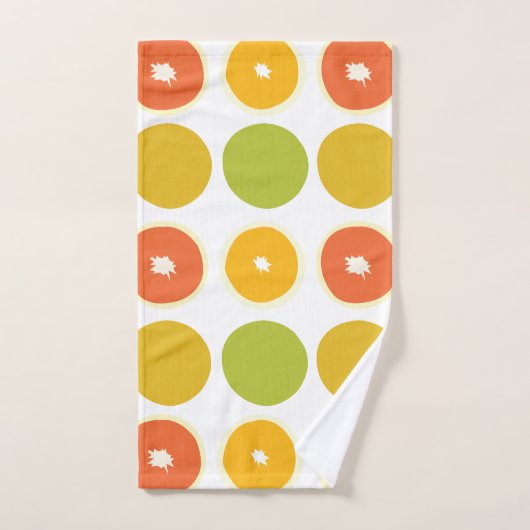 Sinaasappels Citrus Fruits Food Pattern Bad Handdoek (Handdoek)