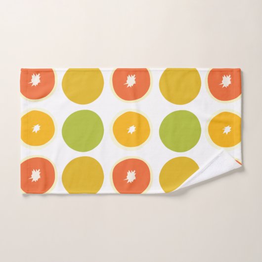 Sinaasappels Citrus Fruits Food Pattern Bad Handdoek (Handdoek)