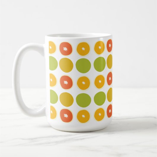 Sinaasappels Citrus Fruits Food Pattern Koffiemok (Links)