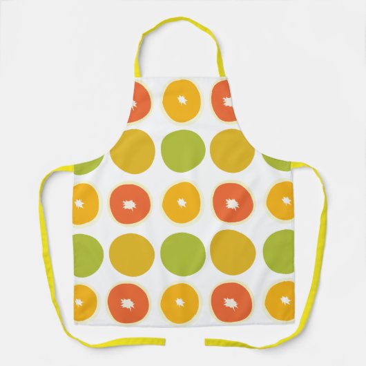 Sinaasappels Citrus Fruits Food Pattern Schort (Voorkant)