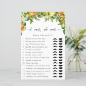 Sinaasappels Citrus Hij zei dat ze spel zei (Staand voorkant)