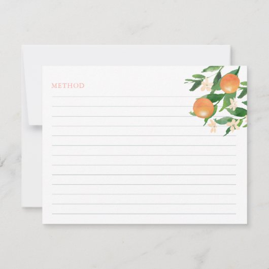 Sinaasappels Citrus Matching Vrijgezellenfeest Rec Kaart (Achterkant)