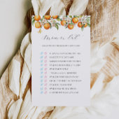 Sinaasappels Citrus Moeder of Pap Baby shower spel