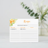 Sinaasappels Citrus Recept Kaart (Staand voorkant)