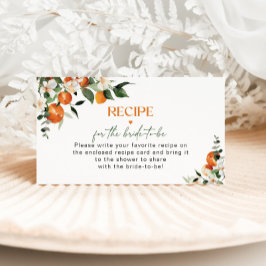 Sinaasappels citrus recept voor de bruid te zijn informatiekaartje