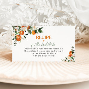 Sinaasappels citrus recept voor de bruid te zijn informatiekaartje