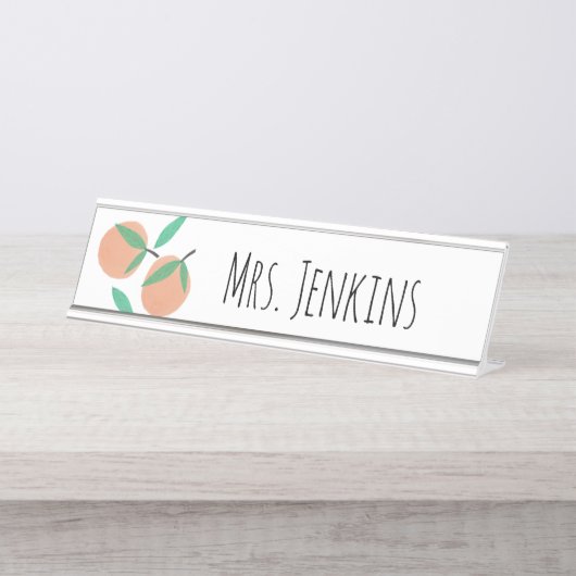 Sinaasappels Citrus Teachers Name Bureau Naambordje (Voorkant)