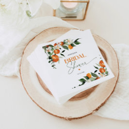 Sinaasappels Citrus thema vrijgezellenfeest Servet