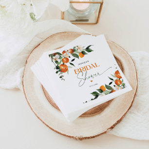 Sinaasappels Citrus thema vrijgezellenfeest Servet