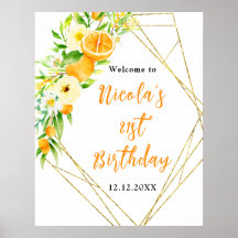 Sinaasappels Citrus Verjaardag Welkom