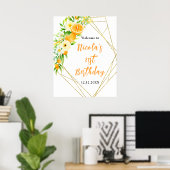 Sinaasappels Citrus Verjaardag Welkom Poster (Thuiskantoor)