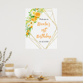 Sinaasappels Citrus Verjaardag Welkom Poster (Keuken)