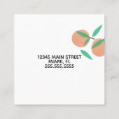 Sinaasappels Citrus Vierkante Visitekaartje (Achterkant)