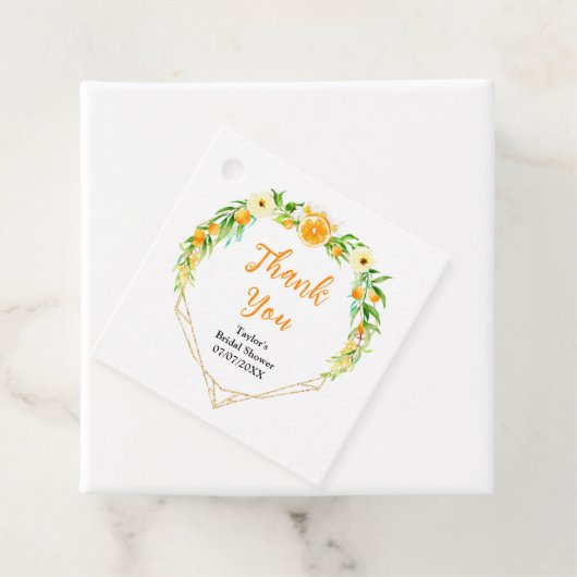 Sinaasappels Citrus Vrijgezellenfeest Dank u Bedankjes Labels (In situ)