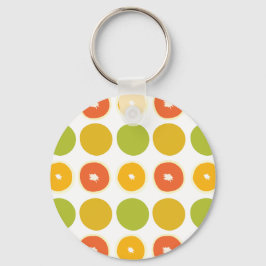 Sinaasappels Citrus Vruchten Voedsel Patroon Sleutelhanger
