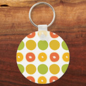 Sinaasappels Citrus Vruchten Voedsel Patroon Sleutelhanger (Voorkant)