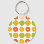 Sinaasappels Citrus Vruchten Voedsel Patroon Sleutelhanger (Achterkant)