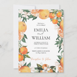 Sinaasappels Citrus Wedding Invitation Kaart