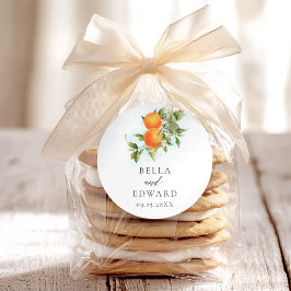 Sinaasappels Citrus Wedding Ronde Sticker