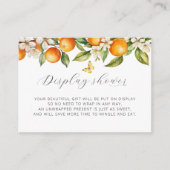 Sinaasappels Citrus Zomer Display Douche Baby show Informatiekaartje (Voorkant)