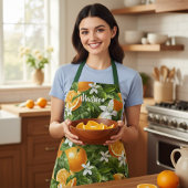 Sinaasappels Citrusbloesems Moderne gepersonalisee Schort