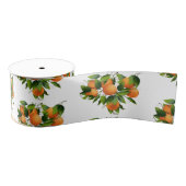 Sinaasappels Citrusvruchten Bloemen Botanische tui Grosgrain Lint (Spoel)