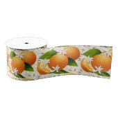 Sinaasappels Citrusvruchten Bloemen Grosgrain Lint (Spoel)