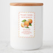 Sinaasappels Citrusvruchten Bloemen Inblikken Voedselcontainer Etiket (Voorkant)