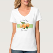 Sinaasappels Citrusvruchten Bloemen T-shirt (Voorkant)