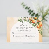 Sinaasappels Citrusvruchten Groene boomgaard bruil RSVP Kaartje (Staand voorkant)