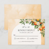 Sinaasappels Citrusvruchten Groene boomgaard bruil RSVP Kaartje (Voorkant / Achterkant)