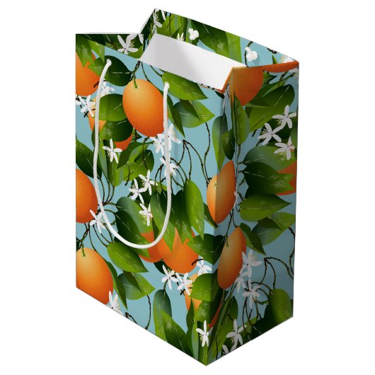 Sinaasappels Citrusvruchten Medium Cadeauzakje (Achterkant Gekanteld)