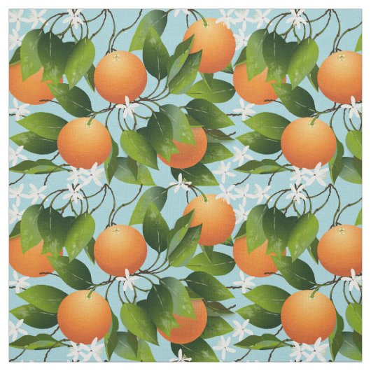 Sinaasappels Citrusvruchten Stof (Swatch)