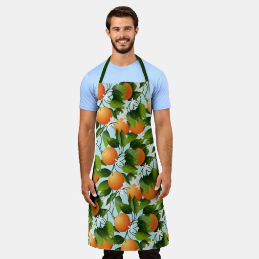 Sinaasappels Ctrus Fruit Schort (Gedragen)