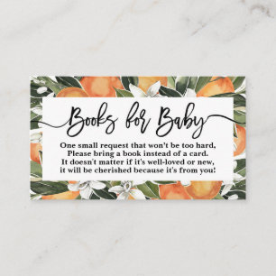 Sinaasappels Cuties brengen een boekenkaart mee Informatiekaartje