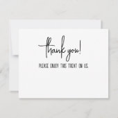 Sinaasappels dank u notitiekaartje (Achterkant)