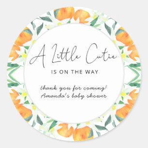 Sinaasappels dank u ronde sticker