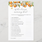 Sinaasappels die weet mama beste Baby shower spel (Voorkant)