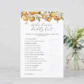 Sinaasappels die weten papa beste Baby shower spel (Staand voorkant)