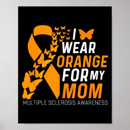 Sinaasappels dragen voor moeders MS Multiple Scler Poster (Voorkant)