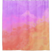 Sinaasappels en Abstracte wolken,  Douchegordijn (Voorkant)