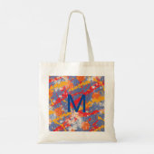 Sinaasappels en blauw schilderplaatje tote bag (Achterkant)