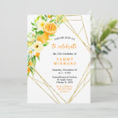 Sinaasappels en Bloemen Verjaardag Kaart (Staand voorkant)
