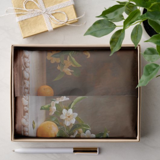 Sinaasappels en Bloesems Stilleven Schilderen Deco Tissuepapier (Geschenk)