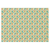 Sinaasappels en Blue Floral Waterverf Citrus Tafelkleed (Voorkant (Horizontaal))