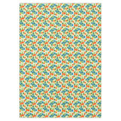 Sinaasappels en Blue Floral Waterverf Citrus Tafelkleed (Voorkant)