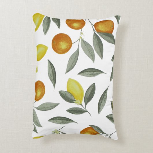Sinaasappels en citroenen accent kussen (Achterkant (Verticaal))