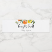 Sinaasappels en citroenen Afstuderen Gefeliciteerd Waterfles Etiket (Enkel label)